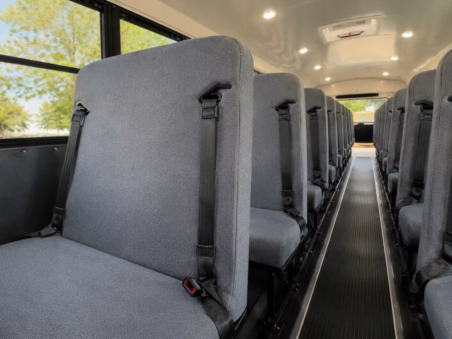 school bus inside
